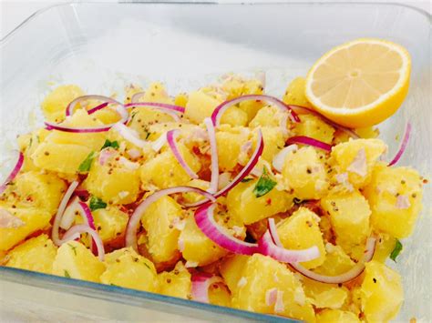 Aardappelsalade met curry mayonaise