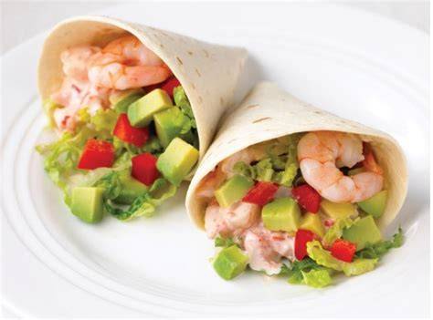 Garnalen tortilla wrap met koolsla