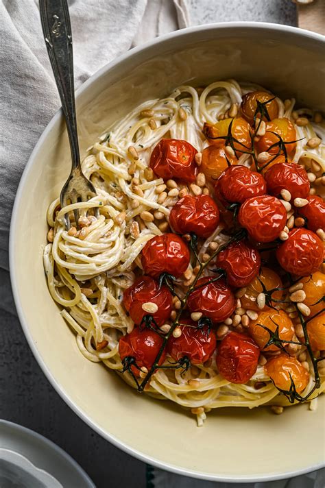 Spaghetti met geroosterde tomaatjes