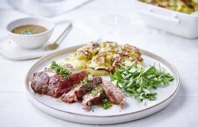 gratin dauphinois bij biefstuk