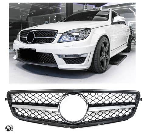 zwarte chroom grille Mercedes W204