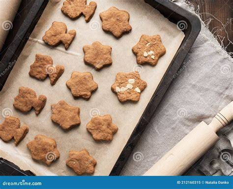 Haver chocolade koekjes op bakplaat