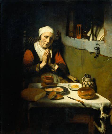 Nicolaes Maes Gebed voor de maaltijd