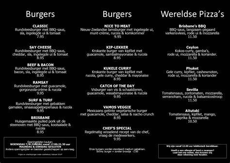 Menukaart pizza burgers Beverwijk