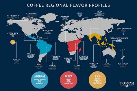 Kaart van de wereldwijde Coffee Belt