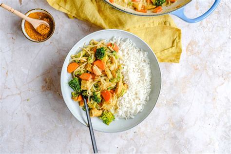 kip katsu met rijst en groenten