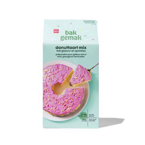 HEMA donuttaart met roze glazuur