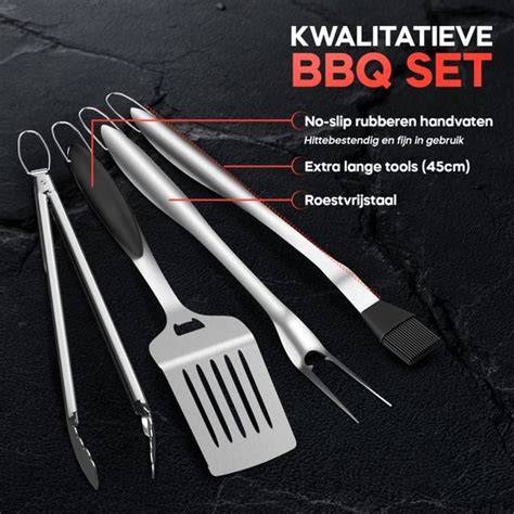 BBQ-gereedschap met tang spatel handschoenen