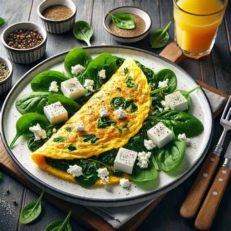 Omelet in koekenpan met eieren